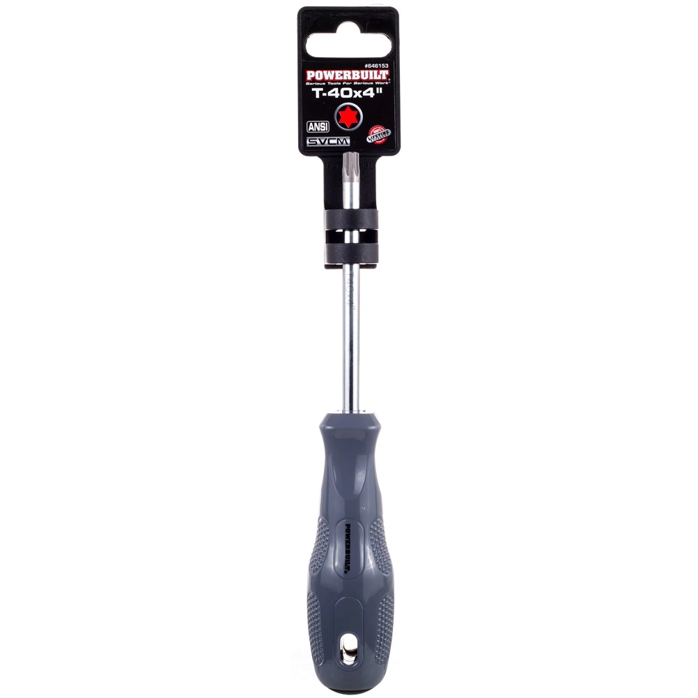 Powerbuilt T-40 x 4 Inch Star Driver with Acetate Handle - 646153 2 Powerbuilt T-40 x 4 Inch Star Driver with Acetate Handle - 646153 - Image 2