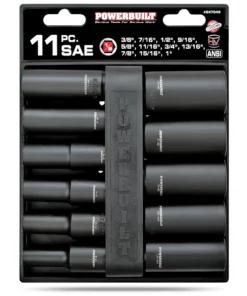 Powerbuilt 11 Piece 1/2 Inch Drive 6 Point SAE Deep Impact Socket Set - 647049 -Hot Sale Powerbuilt Shop 647049 2
