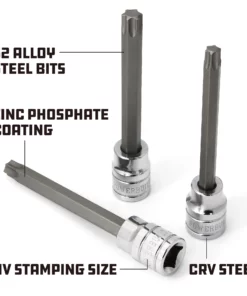 Powerbuilt 3/8 in. Drive X T-50 Extra Long Hex Bit Socket, 4 in. Long - 642346 -Hot Sale Powerbuilt Shop 647058 03