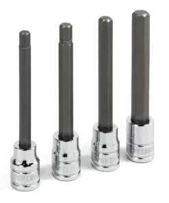 Powerbuilt 4 Pc. 3/8-Inch Drive Metric Long Reach Hex Bit Socket Set - 647060