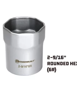 Powerbuilt 2-9/16 Inch 6 Point Rounded Wheel Bearing Lock Nut Socket - 647067 -Hot Sale Powerbuilt Shop 647067 02