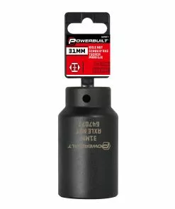 Powerbuilt 1/2 Inch Drive x 31 MM 6 Point Axle Nut Socket - 647077 -Hot Sale Powerbuilt Shop 647077 31mm 1