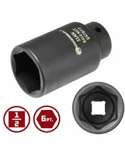 Powerbuilt 1/2 Inch Drive x 31 MM 6 Point Axle Nut Socket - 647077 -Hot Sale Powerbuilt Shop 647077 31mm 2
