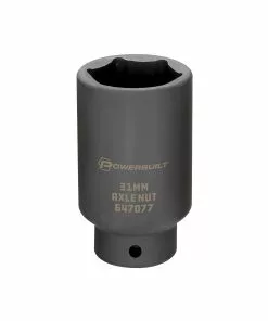 Powerbuilt 1/2 Inch Drive x 31 MM 6 Point Axle Nut Socket - 647077