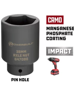 Powerbuilt 9 Piece Deluxe Axle Nut Socket Set - 648991 -Hot Sale Powerbuilt Shop 647080 38mm 3