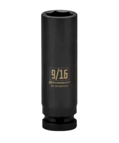 Powerbuilt 3/8 in. Drive x 9/16 in. 6 Point Deep Well Impact Socket - 647142