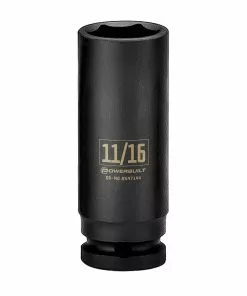 Powerbuilt 3/8 in. Drive x 11/16 in. 6 Point Deep Well Impact Socket - 647144