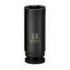 Powerbuilt 3/8 in. Drive x 15 mm 6 Point Deep Well Impact Socket - 647149
