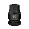 Powerbuilt 1/2 Inch Drive x 1/2 Inch 6 Point Impact Socket - 647151