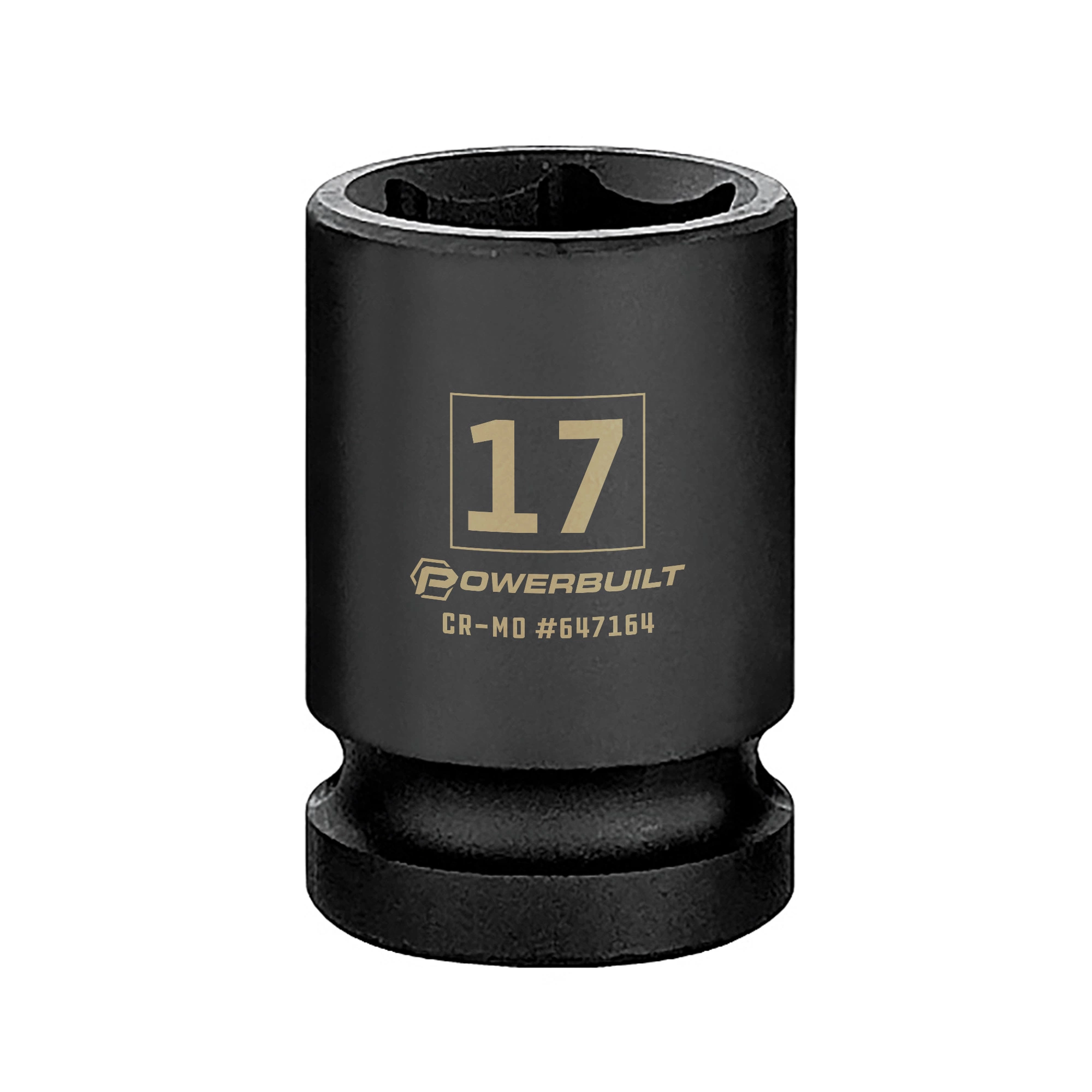Powerbuilt 1/2 Inch Drive x 17 MM 6 Point Impact Socket - 647164 1 Powerbuilt 1/2 Inch Drive x 17 MM 6 Point Impact Socket - 647164