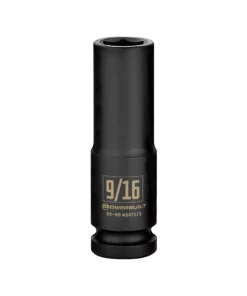 Powerbuilt 1/2 Inch Drive x 9/16 Inch 6 Point Deep Impact Socket - 647171
