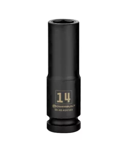 Powerbuilt 1/2 Inch Drive x 14 MM 6 Point Deep Impact Socket - 647183