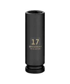Powerbuilt 1/2 Inch Drive x 17 MM 6 Point Deep Impact Socket - 647186