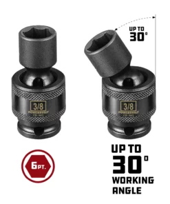Powerbuilt 1/4" Drive 6 Pt. SAE Universal Impact Socket 3/8" - 647212 -Hot Sale Powerbuilt Shop 647212 05