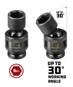 Powerbuilt 1/4" Drive 6 Pt. SAE Universal Impact Socket 7/16" - 647213 10 Powerbuilt 1/4" Drive 6 Pt. SAE Universal Impact Socket 7/16" - 647213 -Hot Sale Powerbuilt Shop 647213 05