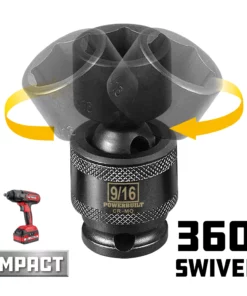 Powerbuilt 1/4" Drive 9/16" Universal Impact 6 Pt Socket - 647215 -Hot Sale Powerbuilt Shop 647215 03
