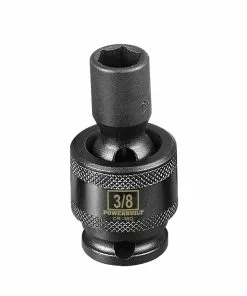Powerbuilt 3/8-Inch Drive 6 Point SAE Universal Impact Socket 3/8-Inch - 647216