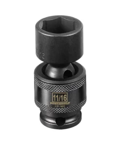 Powerbuilt 3/8" Drive 6 Pt. SAE Universal Impact Socket 11/16" - 647221