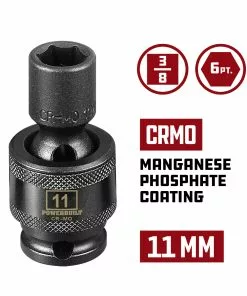Powerbuilt 3/8-Inch Drive 6 Point Metric Universal Impact Socket 11mm - 647224 7 Powerbuilt 3/8-Inch Drive 6 Point Metric Universal Impact Socket 11mm - 647224 -Hot Sale Powerbuilt Shop 647224 02
