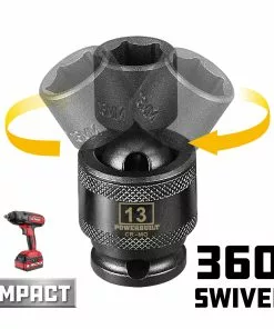 Powerbuilt 3/8" Drive 6 Pt. Metric Universal Impact Socket 13mm - 647225 8 Powerbuilt 3/8" Drive 6 Pt. Metric Universal Impact Socket 13mm - 647225 -Hot Sale Powerbuilt Shop 647225 03