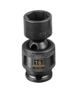 Powerbuilt 3/8" Drive 6 Pt. Metric Universal Impact Socket 16mm - 647227