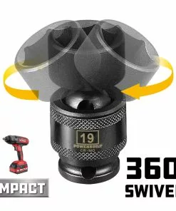 Powerbuilt 3/8" Drive 6 Pt. Metric Universal Impact Socket 19mm - 647229 -Hot Sale Powerbuilt Shop 647229 03