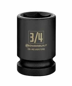 Powerbuilt 3/8 in. Drive x 3/4 in. 6 Point Impact Socket - 647248