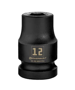 Powerbuilt 3/8 in. Drive x 12 mm 6 Point Impact Socket - 647251