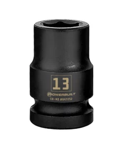 Powerbuilt 3/8 in. Drive x 13 mm 6 Point Impact Socket 13mm - 647252