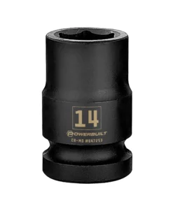 Powerbuilt 3/8 in. Drive x 14 mm 6 Point Impact Socket - 647253