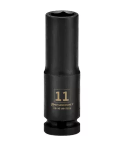 Powerbuilt 3/8 in. Drive x 11 mm 6 Point Deep Well Impact Socket - 647266