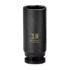 Powerbuilt 3/8 in. Drive x 18 mm 6 Point Deep Well Impact Socket - 647268