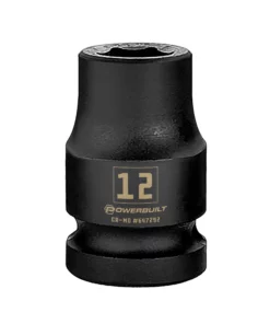 Powerbuilt 1/2 Inch Drive x 12 MM 6 Point Impact Socket - 647292