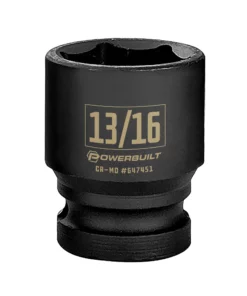 Powerbuilt 3/8 Inch Drive 13/16 Inch Impact Socket - 647451