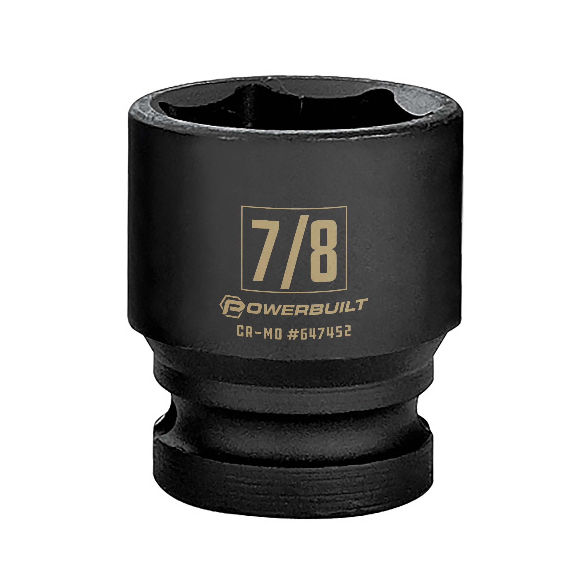 Powerbuilt 3/8 Inch Drive 7/8 Inch Impact Socket - 647452 1 Powerbuilt 3/8 Inch Drive 7/8 Inch Impact Socket - 647452