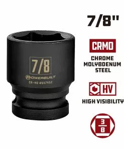 Powerbuilt 3/8 Inch Drive 7/8 Inch Impact Socket - 647452 7 Powerbuilt 3/8 Inch Drive 7/8 Inch Impact Socket - 647452 -Hot Sale Powerbuilt Shop 647452 7 820in 02