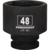 Powerbuilt 3/4-Inch Drive 6 Point Metric Impact Socket 48mm, Chrome Moly Steel