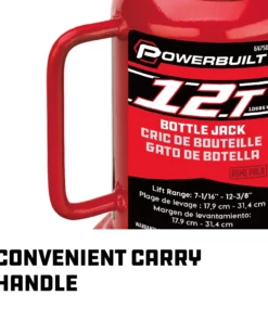 Powerbuilt 12 -Ton Shorty Bottle Jack - 647502 -Hot Sale Powerbuilt Shop 647502 07