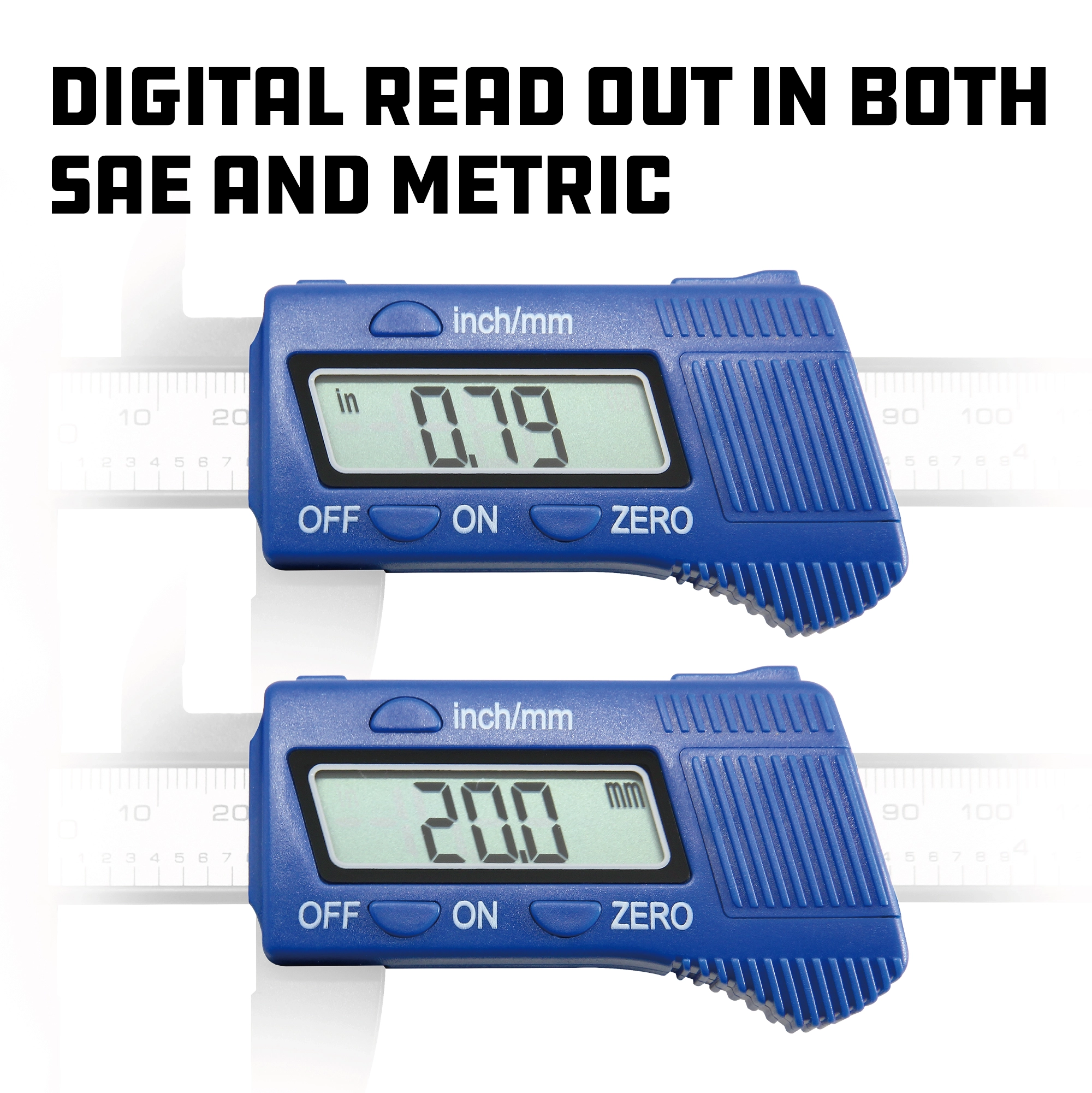 Powerbuilt 6" Carbon Fiber Composite Digital Calipers - 647740M 4 Powerbuilt 6" Carbon Fiber Composite Digital Calipers - 647740M - Image 4