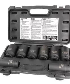 Powerbuilt 8 Pc. 1/2 in. Drive 12 Point Metric Axle Nut Socket Set - 647752