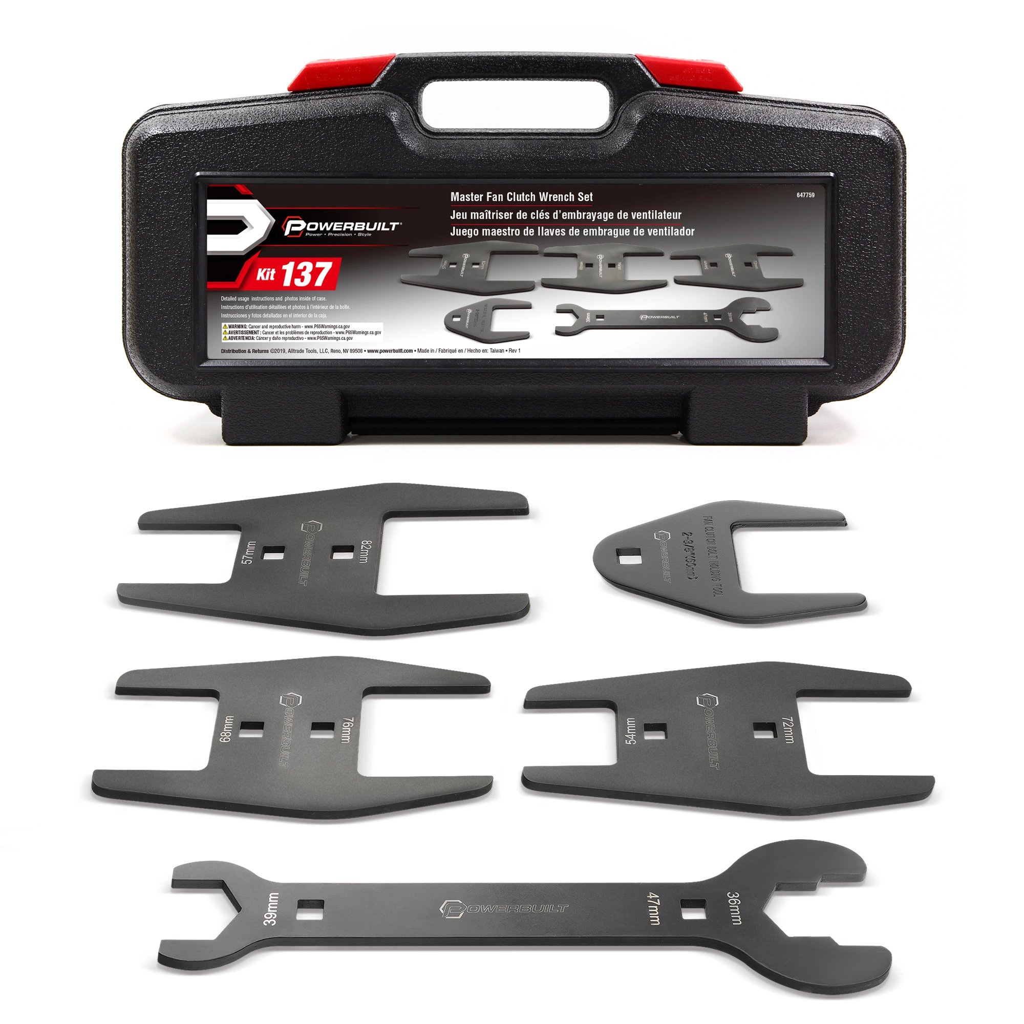 Powerbuilt 5 Pc. Master Fan Clutch Set - 647759 1 Powerbuilt 5 Pc. Master Fan Clutch Set - 647759