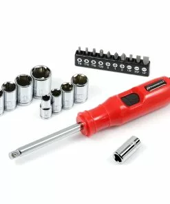 Powerbuilt 20 Piece SAE/Metric Impact Driver and Socket Set - 647768