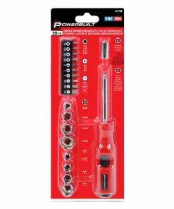Powerbuilt 20 Piece SAE/Metric Impact Driver and Socket Set - 647768 -Hot Sale Powerbuilt Shop 647768 07