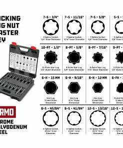 Powerbuilt 16 Pc. Locking Lug Nut Master Key Set - 647860 -Hot Sale Powerbuilt Shop 647860 03
