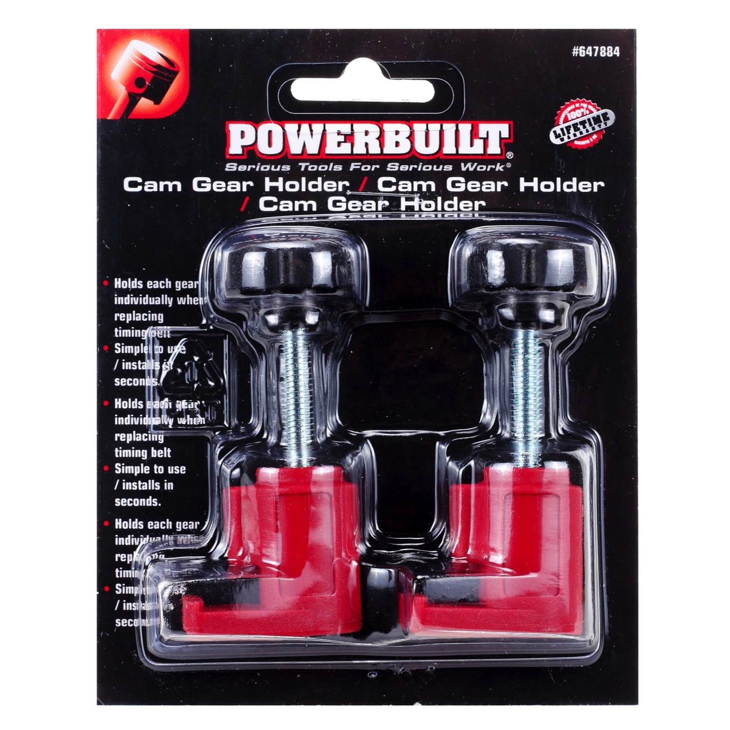 Powerbuilt 2 Piece Cam Gear Holder Tool Set - 647884 2 Powerbuilt 2 Piece Cam Gear Holder Tool Set - 647884 - Image 2