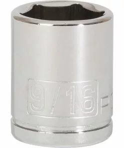 Powerbuilt 1/4" Dr. x 9/16" 6 pt Socket - 647994