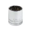 Powerbuilt 1/2 Inch Drive x 28 MM 12 Point Shallow Socket - 648216