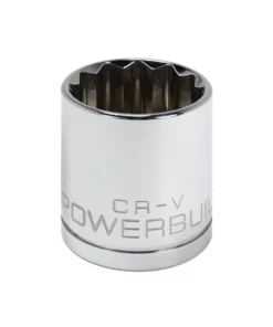 Powerbuilt 1/2 Inch Drive x 28 MM 12 Point Shallow Socket - 648216