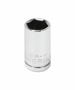 Powerbuilt 1/4 Inch Drive x 3/8 Inch 6 Point Shallow Socket - 648277