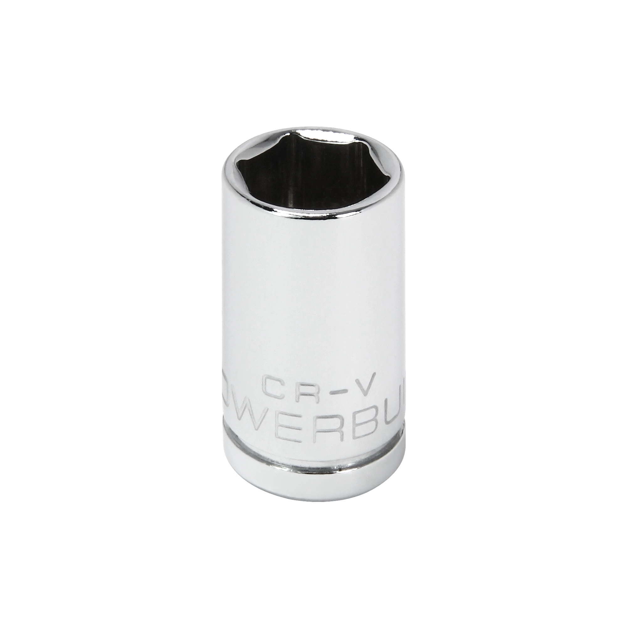 Powerbuilt 1/4 Inch Drive x 3/8 Inch 6 Point Shallow Socket - 648277 1 Powerbuilt 1/4 Inch Drive x 3/8 Inch 6 Point Shallow Socket - 648277